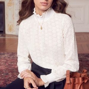 Sezane | Cathy Eyelet Blouse | Small
